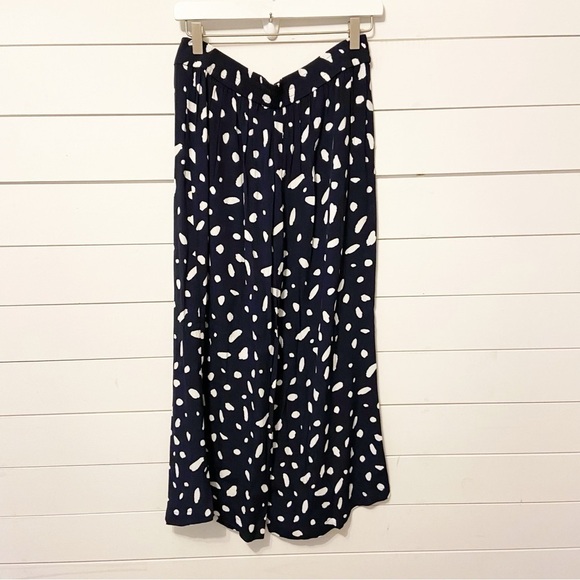 Wilfred Aritizia Women’s Viscose Blend Cropped Wide Leg Fawn Spotted Pants Large - Picture 1 of 12